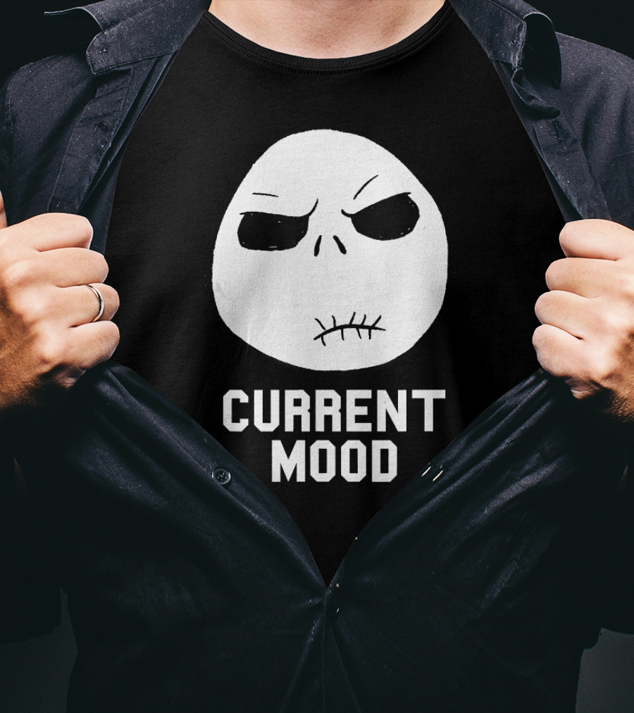 Disney The Nightmare Before Christmas Current Mood Jack Skellington Face T-Shirt