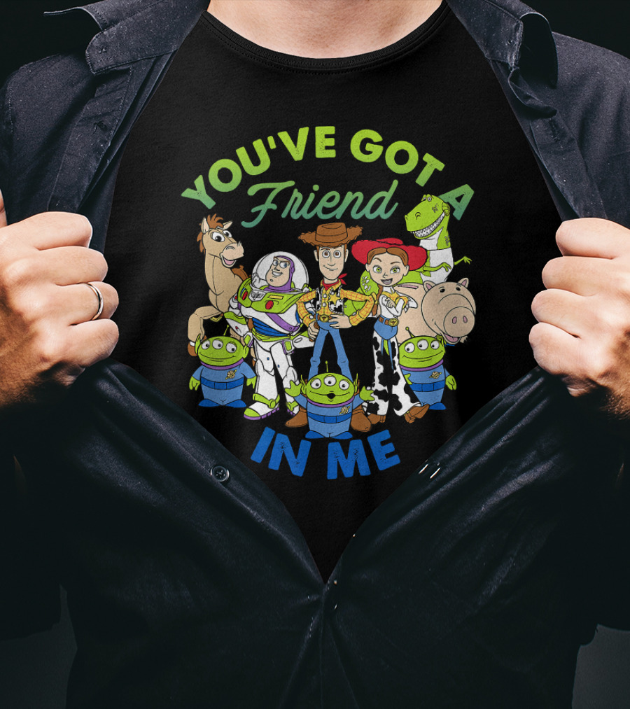 You've Got A Friend In Me Toy Story Cartoon Group Shot T-Shirt