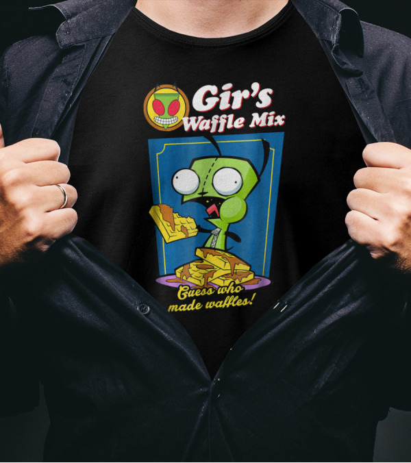 Gir's Waffle Mix Guess Who Made Waffles Invader Zim T-Shirt