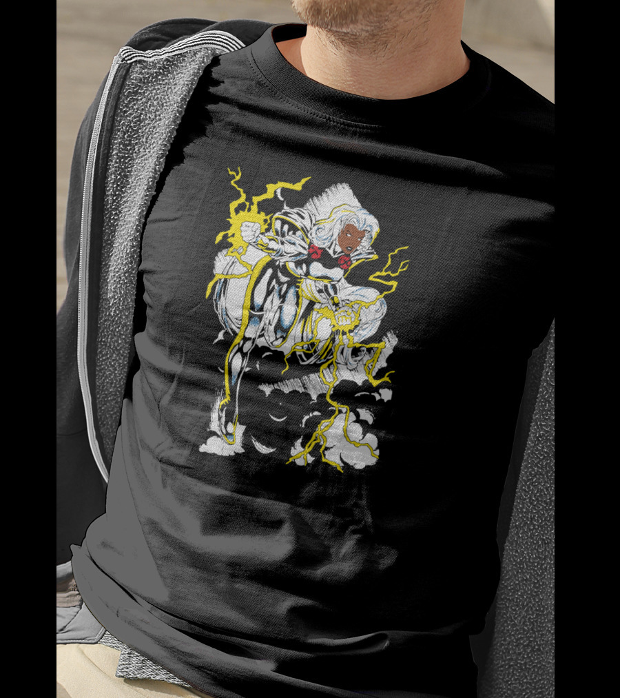 Marvel X Men Storm Lightning Action Pose T-Shirt