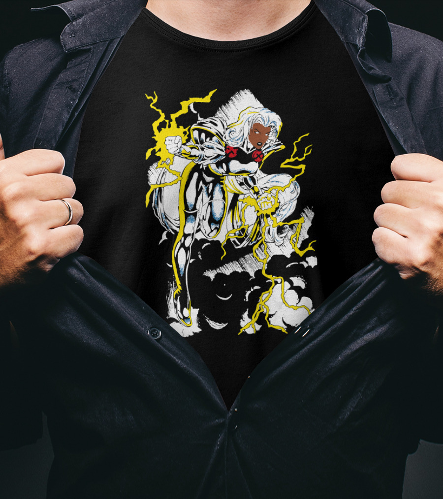 Marvel X Men Storm Lightning Action Pose T-Shirt