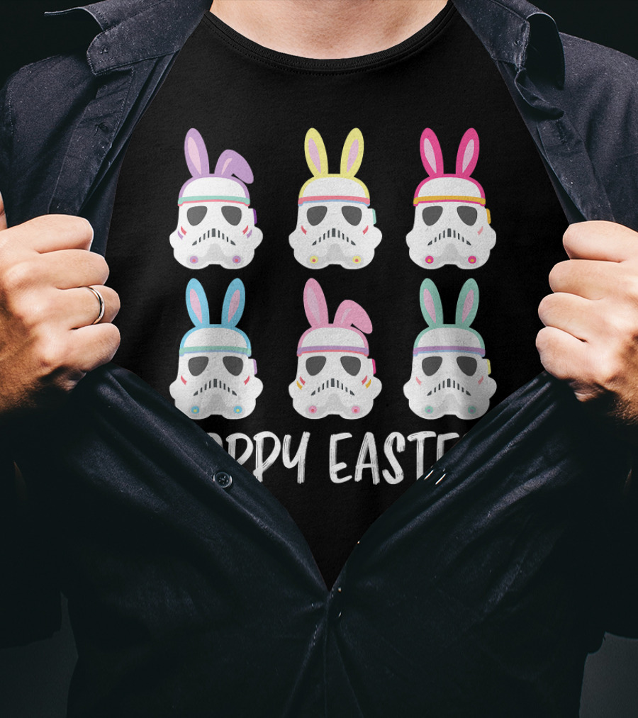 Hoppy Easter Storm Troopers With Bunny Ears T-Shirt