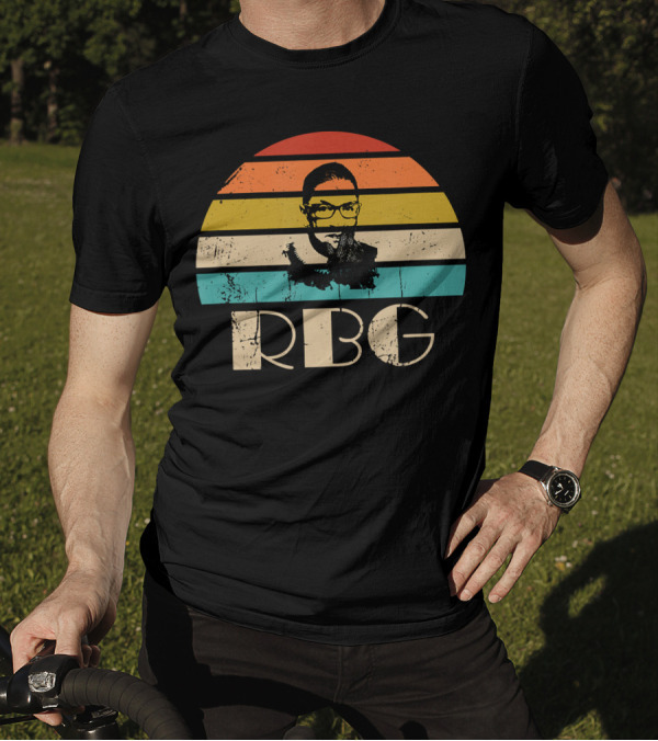 Vintage RBG Ruth Bader Ginsburg Retro Stripes T-Shirt
