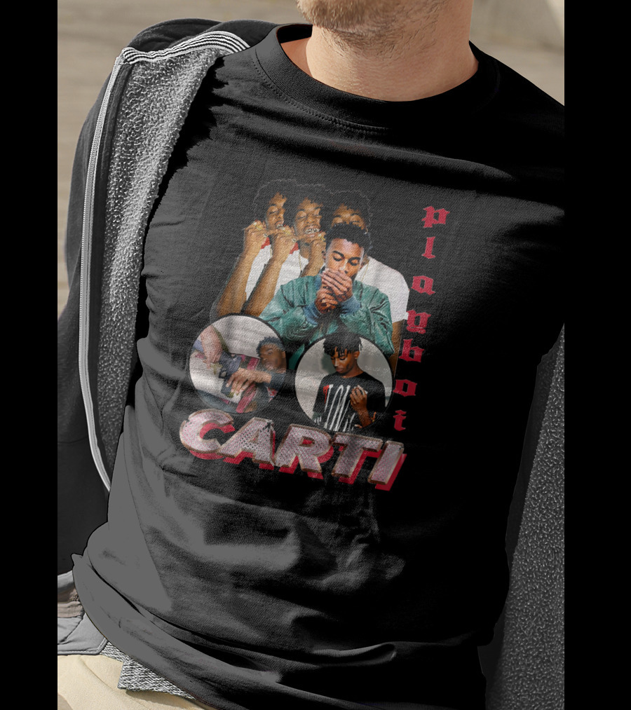 Vintage Playboi Carti Artistic Collage By Cinco Flare T-Shirt