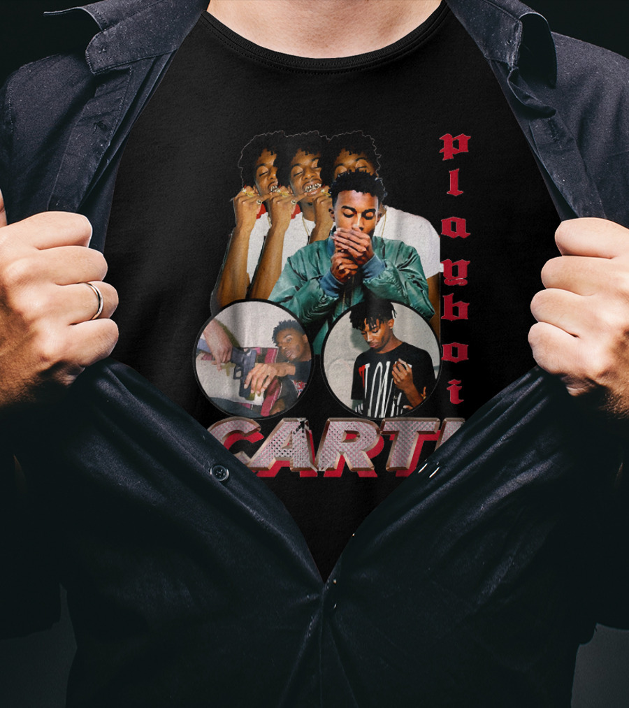 Vintage Playboi Carti Artistic Collage By Cinco Flare T-Shirt