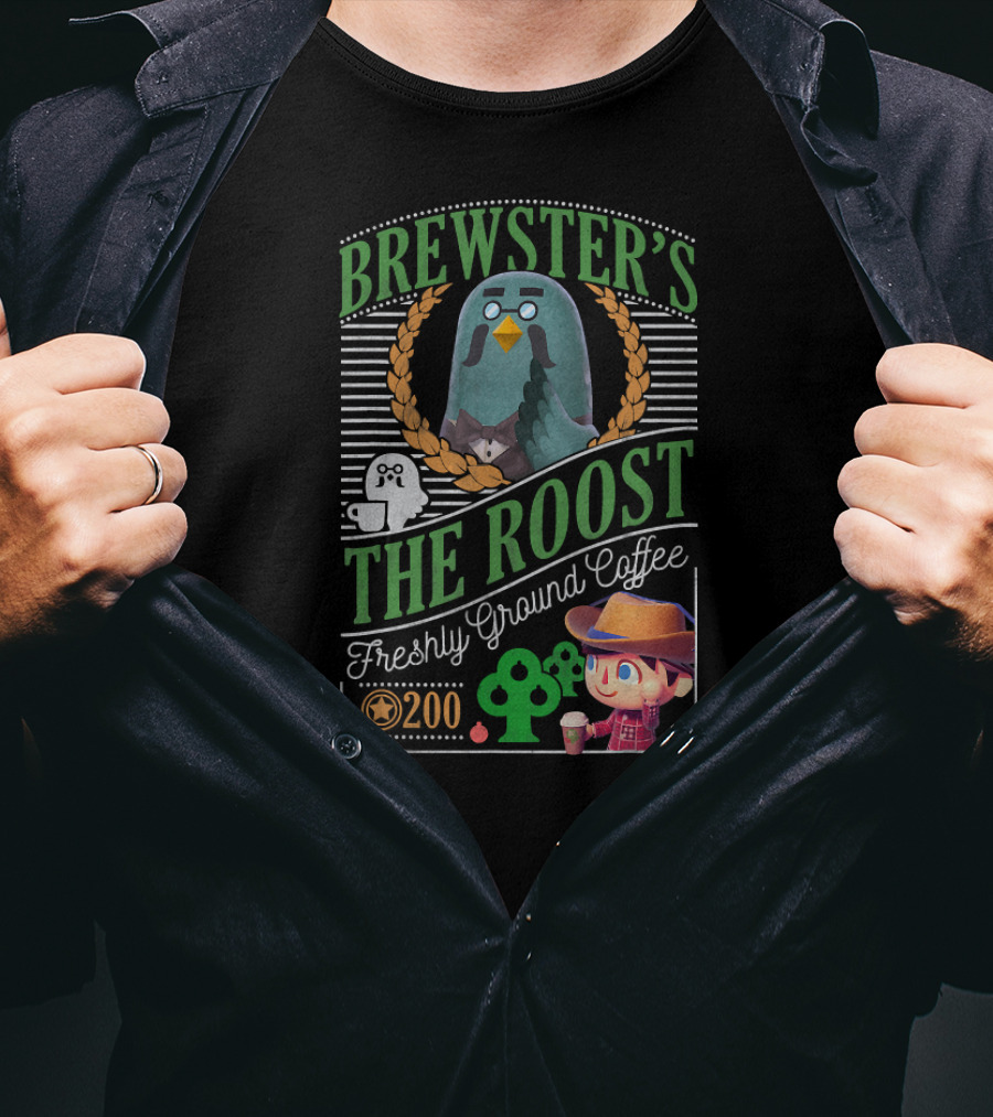 Brewster's The Roost Freshly Ground Coffee Animal Crossing 200 T-Shirt