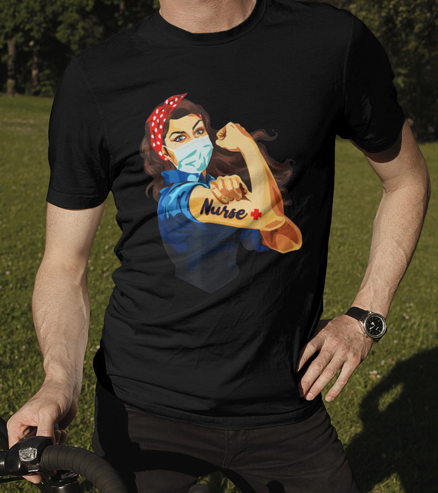 Strong Nurse Rosie Riveter Masked Heroine T-Shirt