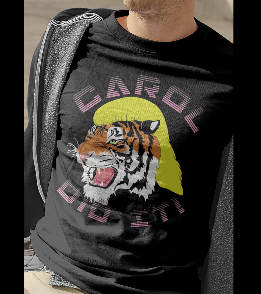 CAROL DID IT Tiger With Yellow Hair T-Shirt