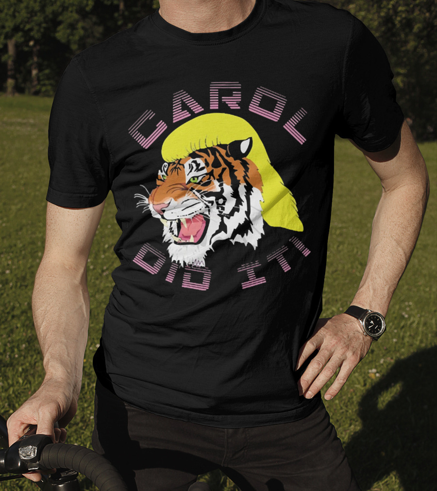CAROL DID IT Tiger With Yellow Hair T-Shirt