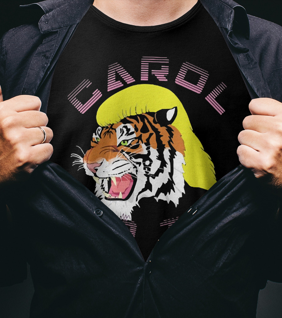 CAROL DID IT Tiger With Yellow Hair T-Shirt