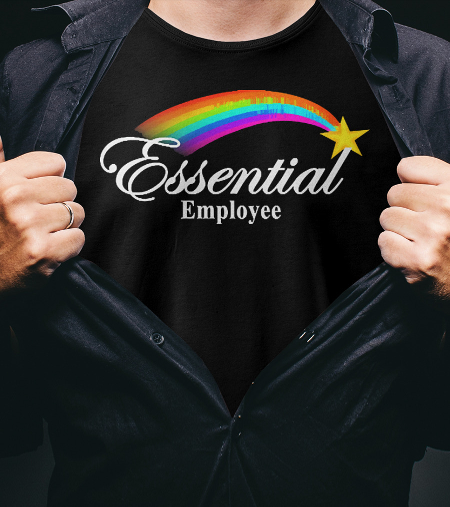 Essential Employee Rainbow And Star T-Shirt