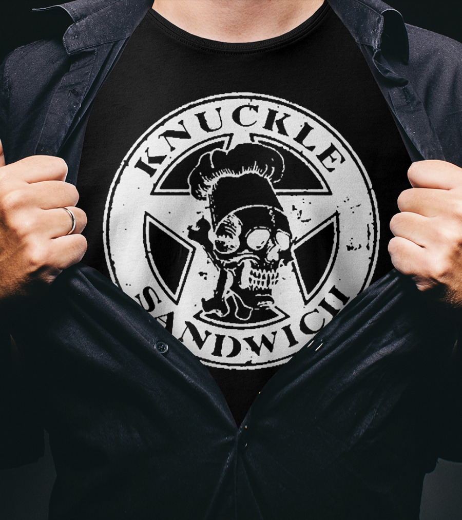 Knuckle Sandwich Skull Chef Emblem T-Shirt