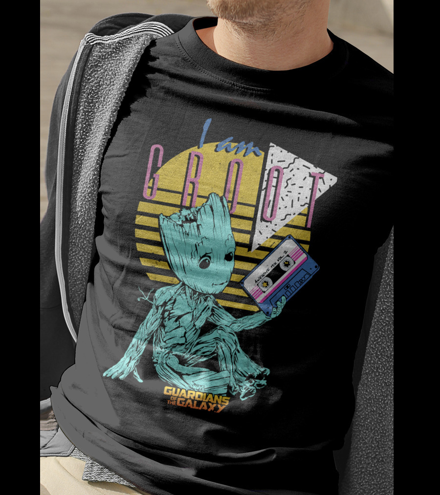 I Am Groot Guardians Of The Galaxy Mixtape T-Shirt