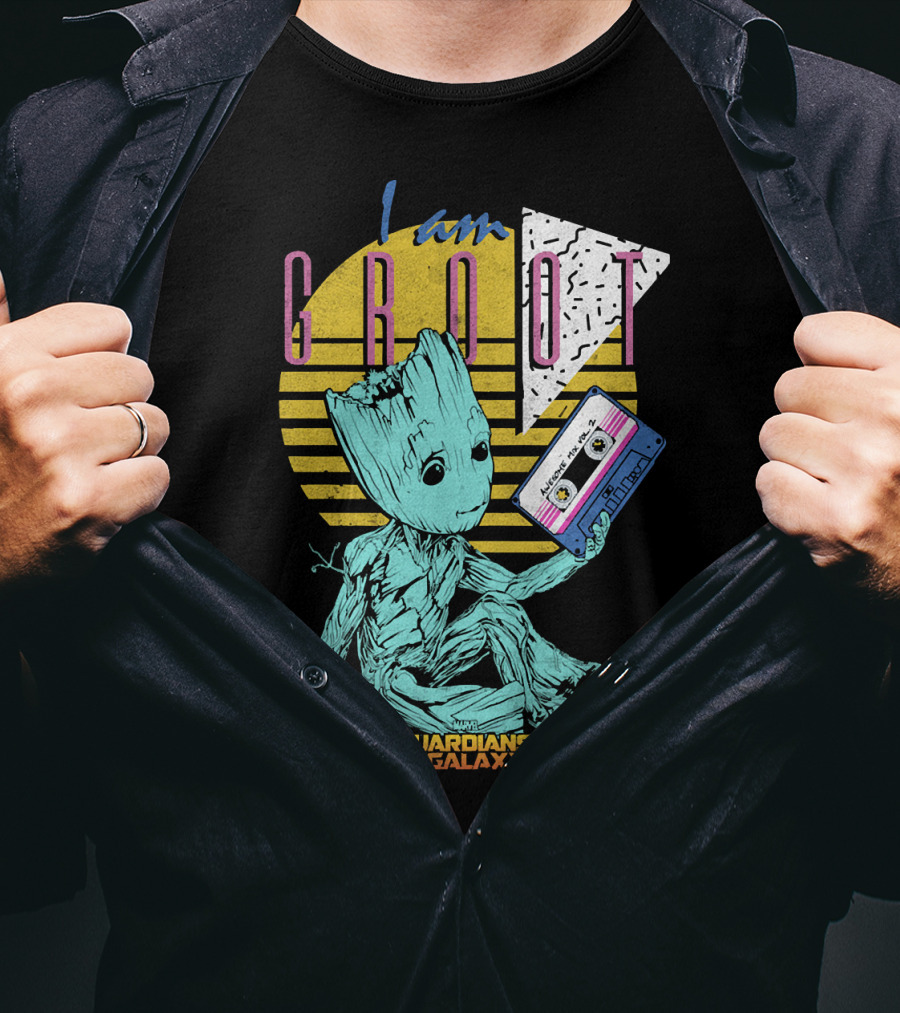 I Am Groot Guardians Of The Galaxy Mixtape T-Shirt