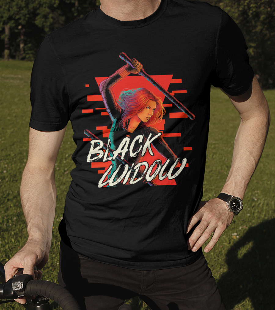 Marvel Black Widow Dynamic Action Pose T-Shirt