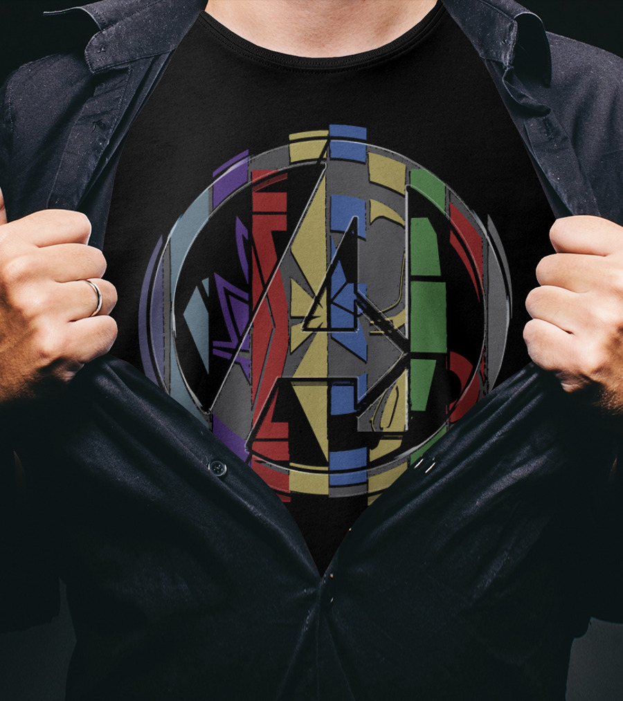Marvel Avengers Iconic Symbol Badge T-Shirt