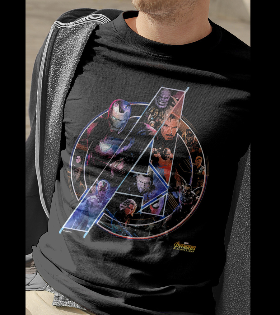 Marvel Avengers Infinity War Iconic Heroes And Villains Collage T-Shirt