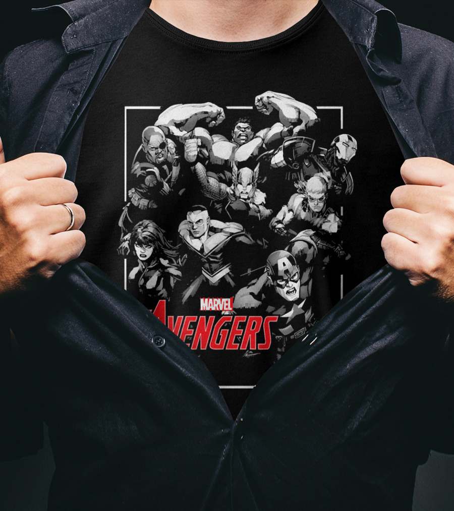 Marvel Avengers Heroes Unite Pop Out T-Shirt