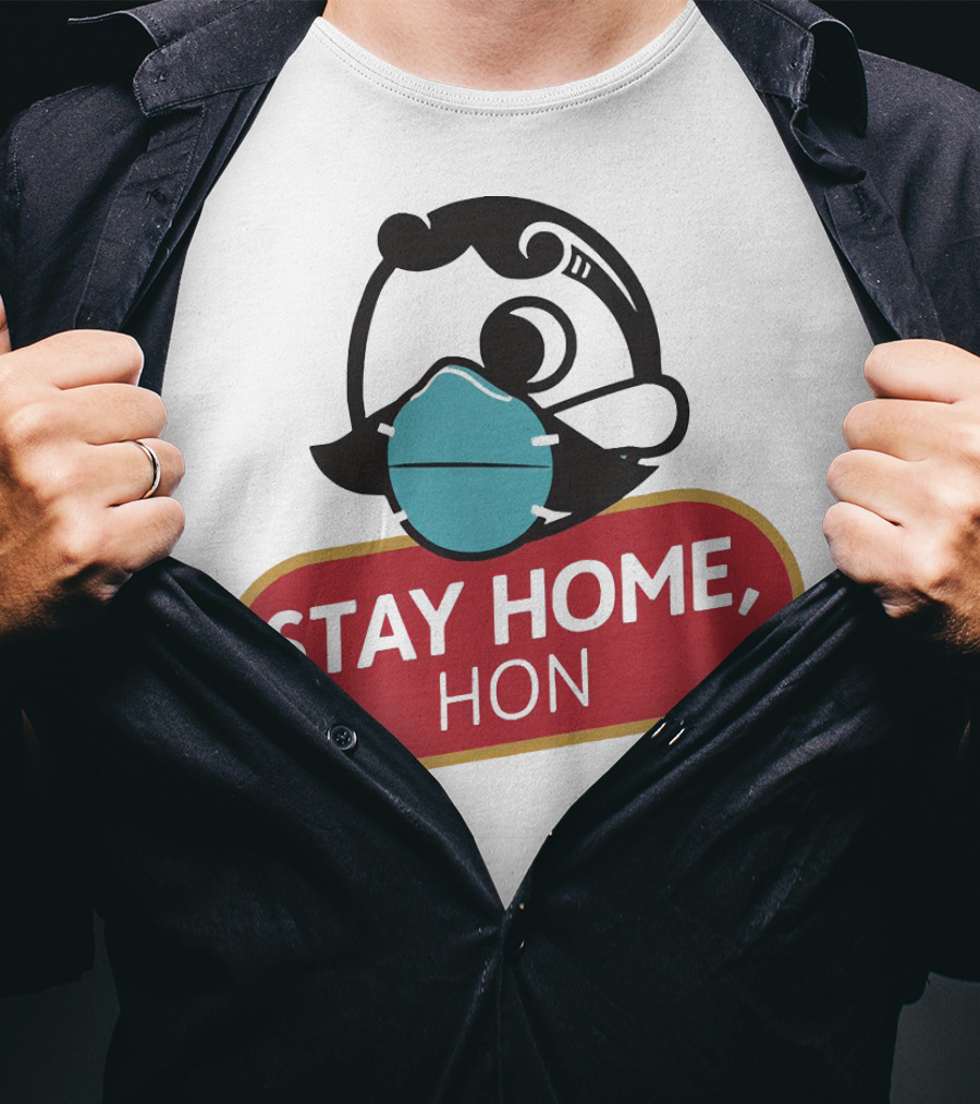 Stay Home Hon Rosie The Riveter Mask T-Shirt