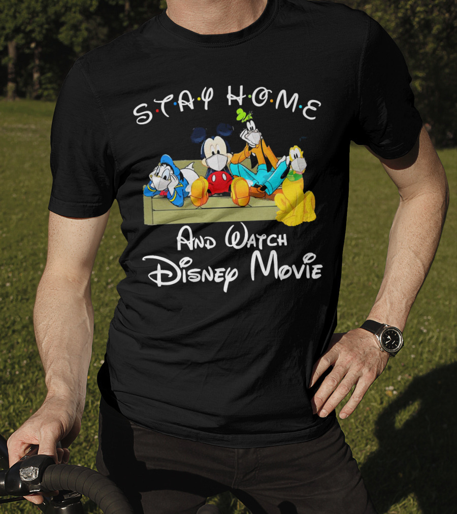 Stay Home And Watch Disney Movie Classic Ladies T-Shirt