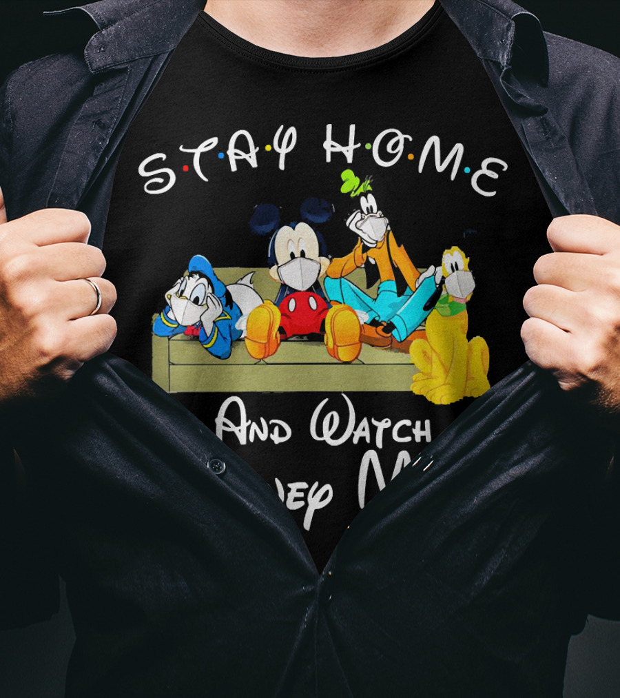 Stay Home And Watch Disney Movie Classic Ladies T-Shirt