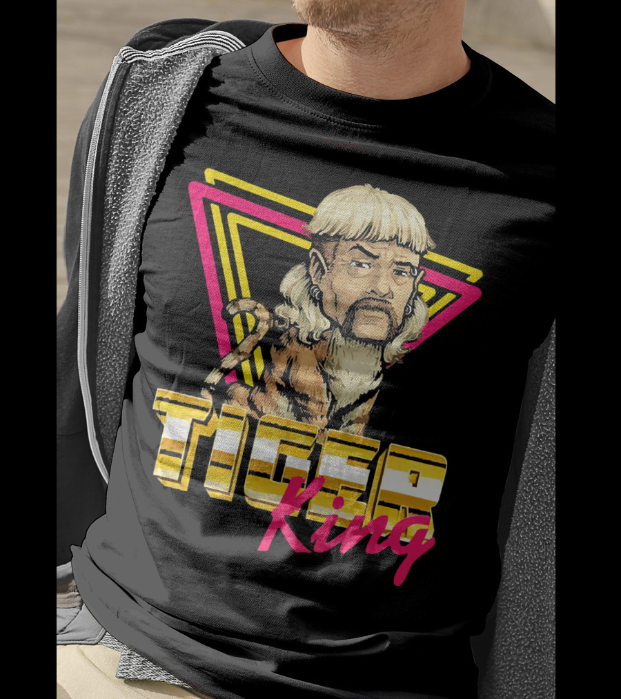 Tiger King Joe Exotic Ladies Vintage Retro Neon T-Shirt