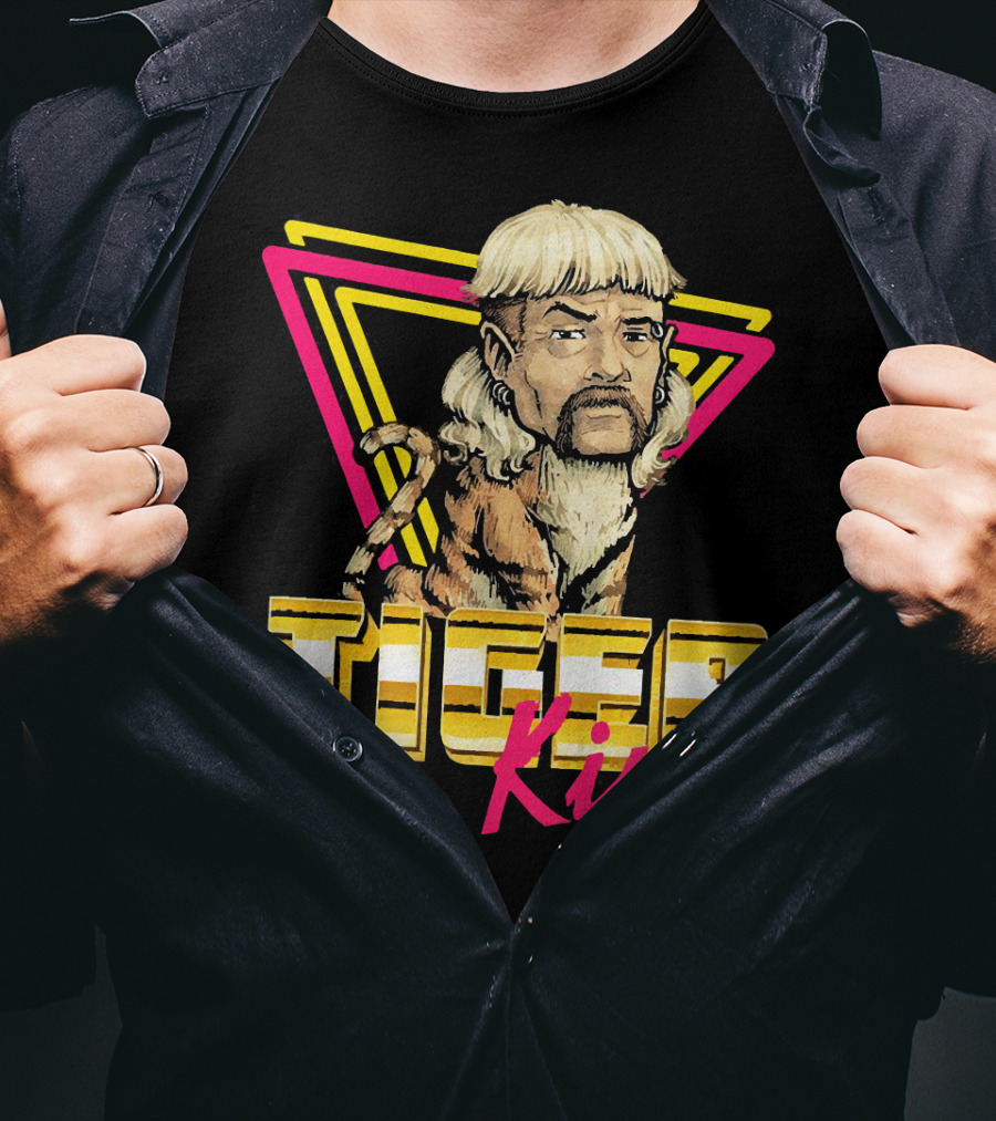 Tiger King Joe Exotic Ladies Vintage Retro Neon T-Shirt