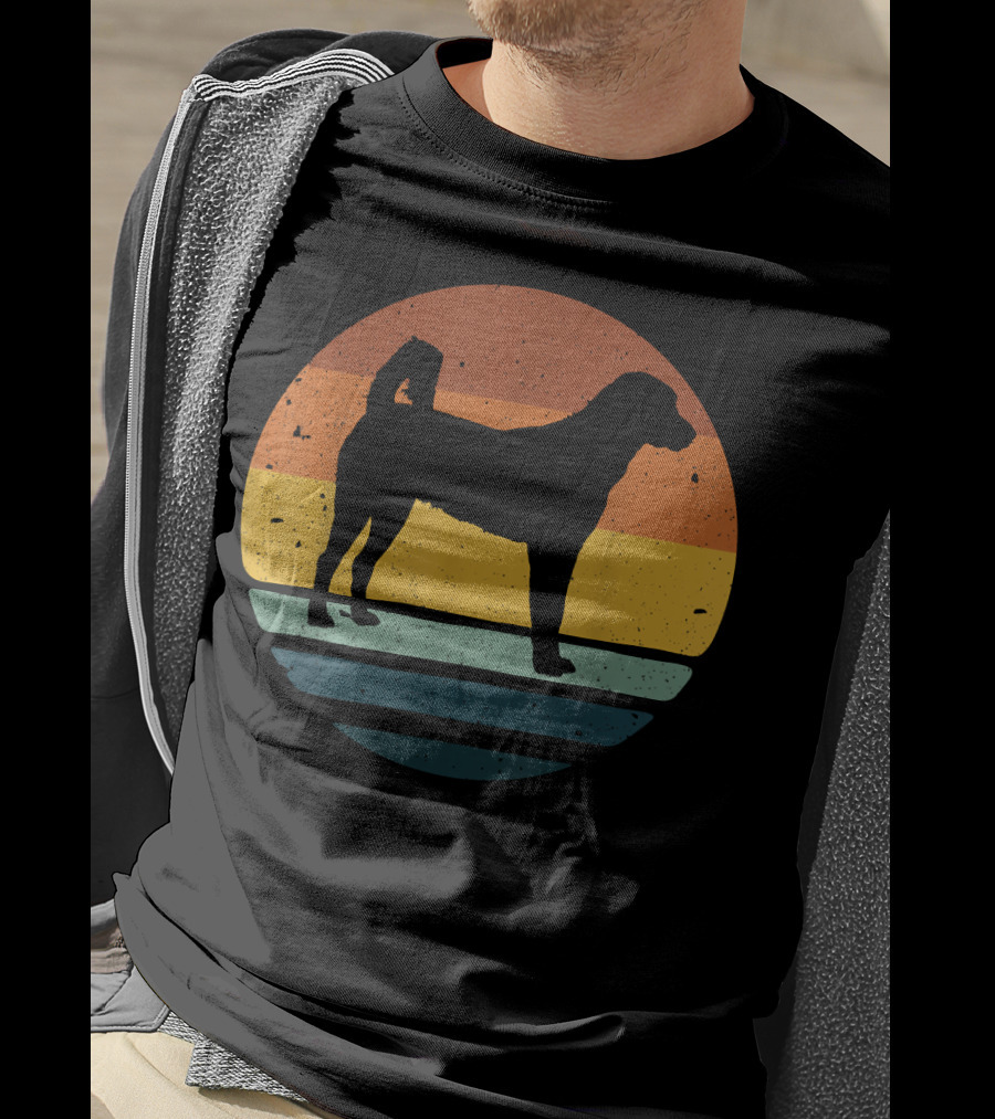 Anatolian Shepherd Vintage Retro Dog Silhouette Sunset 153 T-Shirt