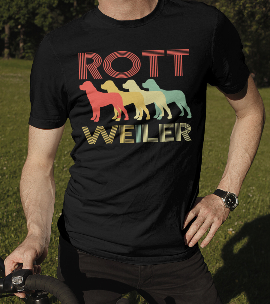 Rottweiler Dog Breed Pet Lover Rottie 157 Rainbow T-Shirt