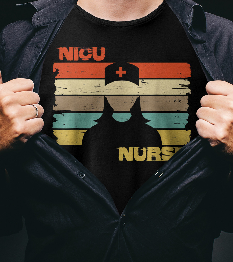 Nicu Nurse Vintage Retro Silhouette 76 T-Shirt