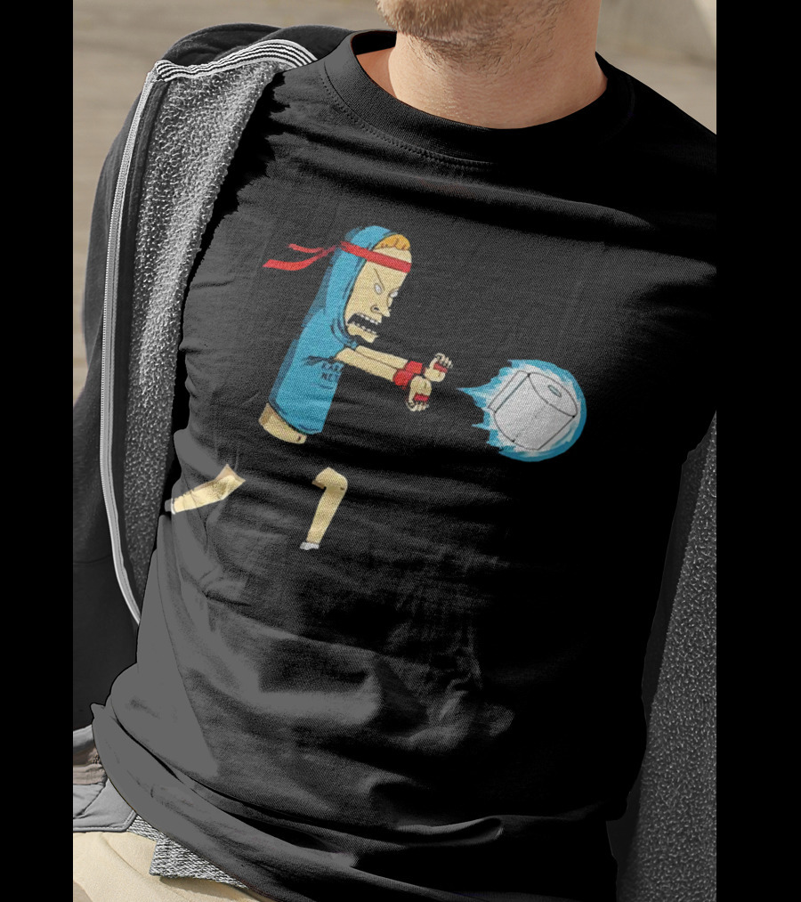 Beavis Energy Attack With Toilet Paper Roll T-Shirt