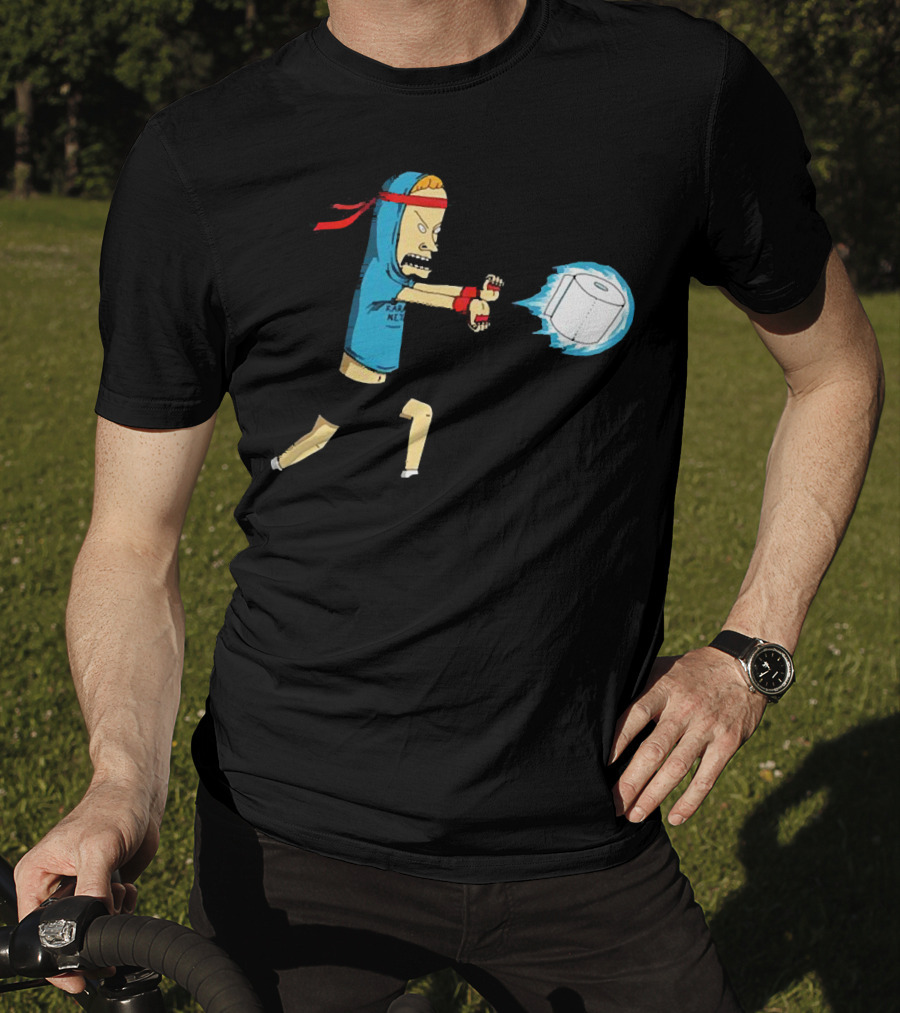 Beavis Energy Attack With Toilet Paper Roll T-Shirt