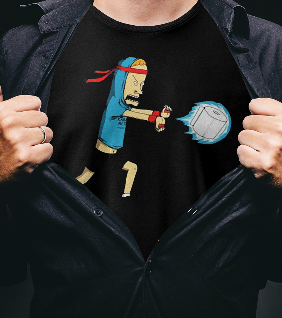 Beavis Energy Attack With Toilet Paper Roll T-Shirt