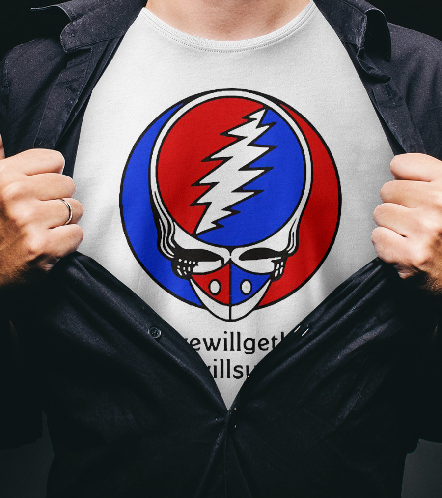 Grateful Dead Steal Your Face Logo We Will Get By We Will Survive HashTags T-Shirt