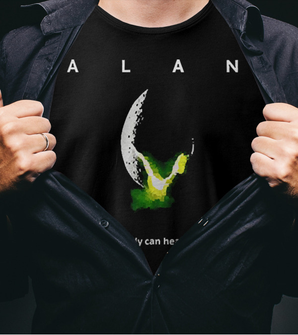 Alan Alien In Space Nobody Can Hear You In Space T-Shirt