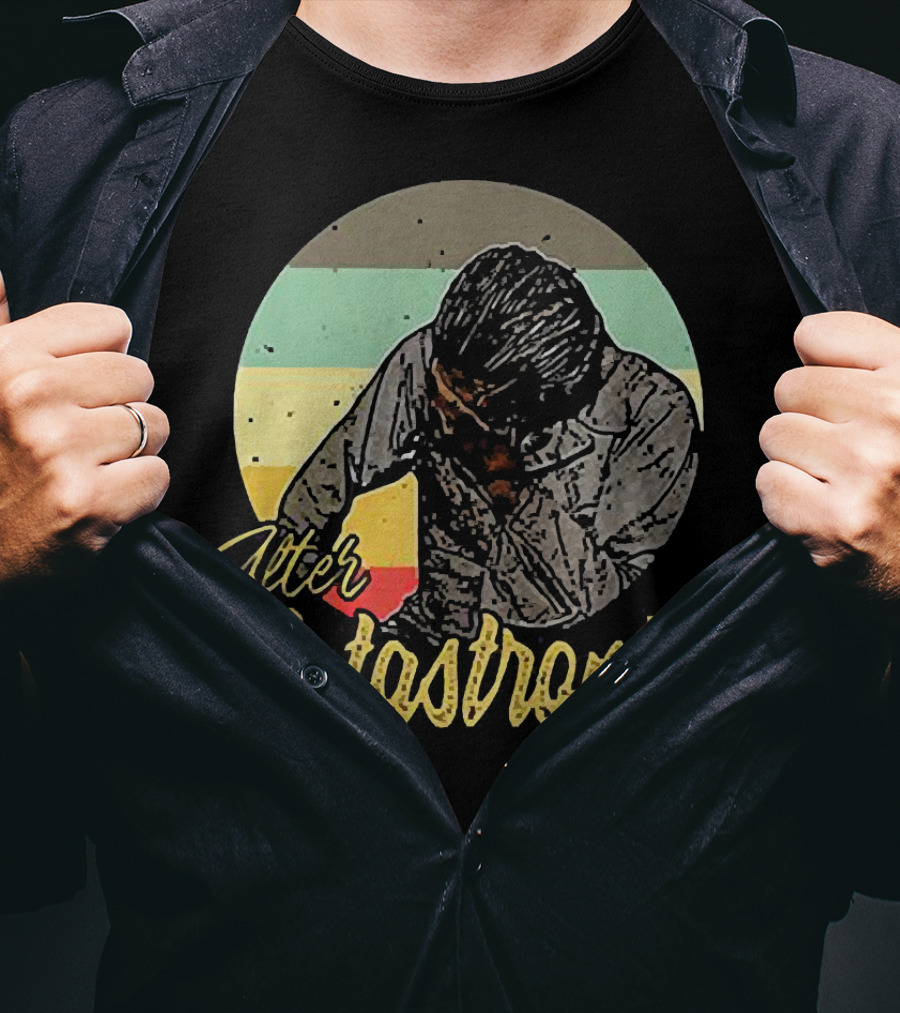 Alter Katastrophe Vintage Striped Background Bowed Head T-Shirt