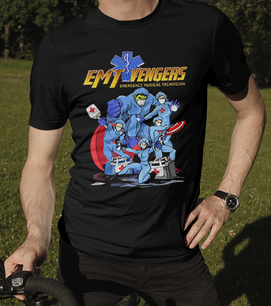 EMT Vengers Emergency Medical Technician Superhero T-Shirt