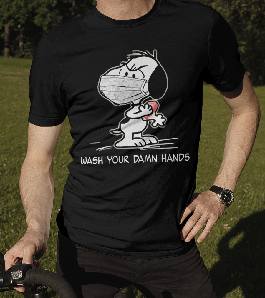 Snoopy Masked Wash Your Damn Hands T-Shirt