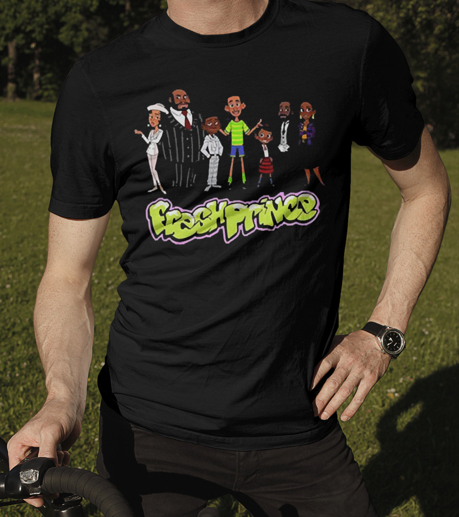 Fresh Prince Characters Cartoon Family T-Shirt