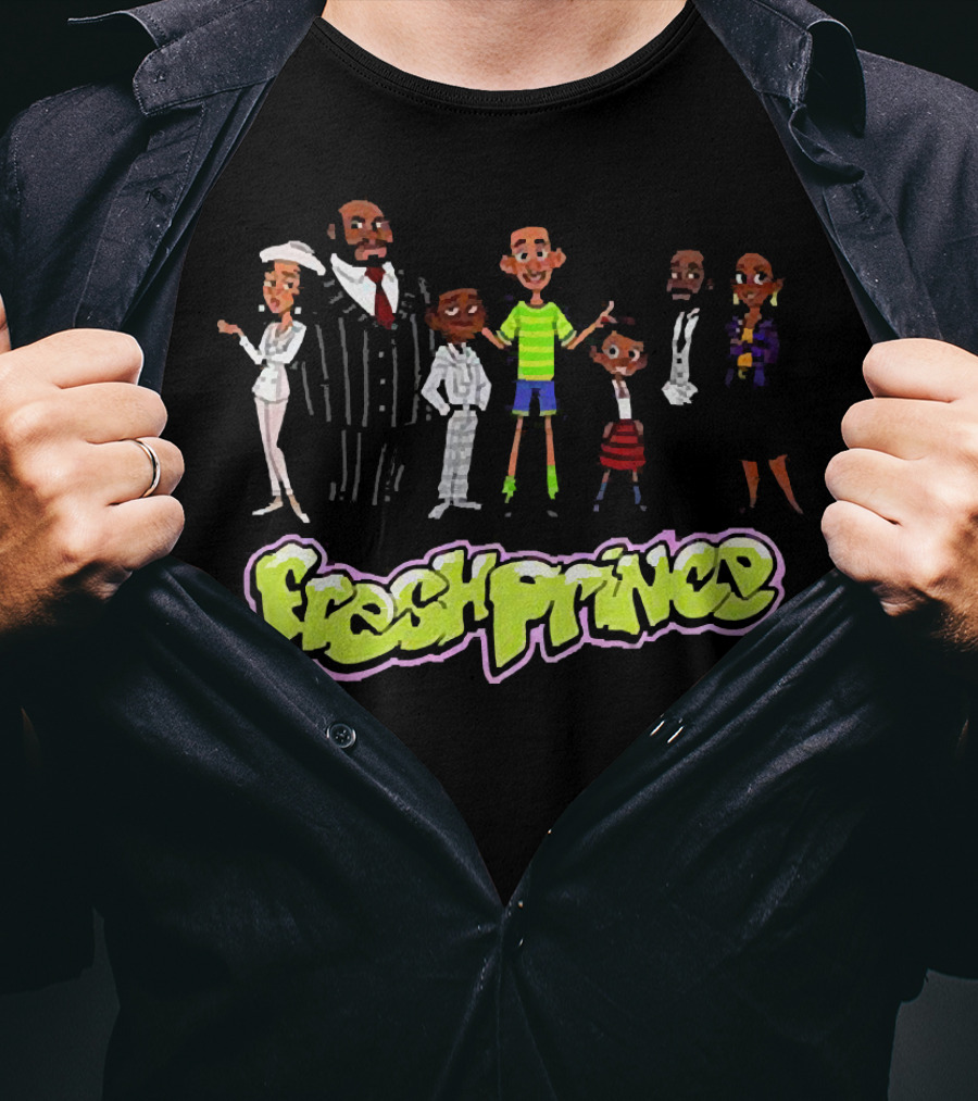 Fresh Prince Characters Cartoon Family T-Shirt