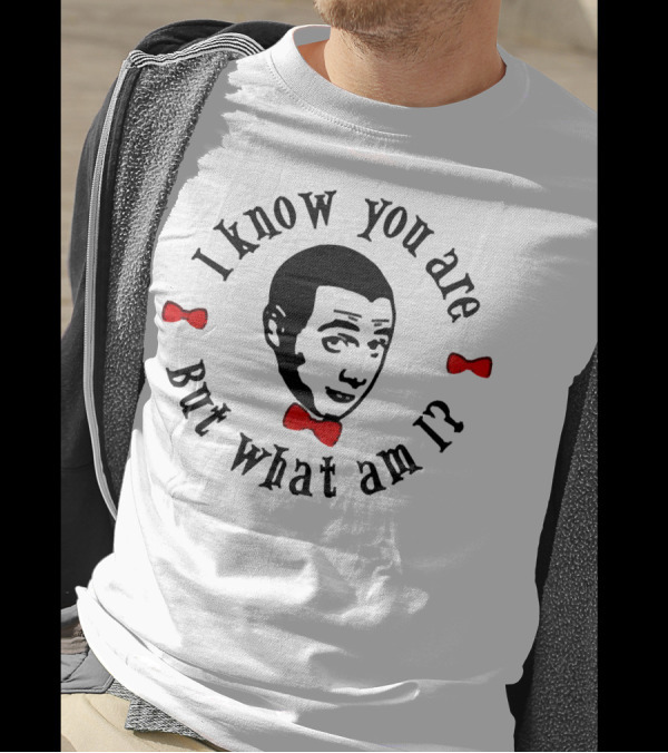 I Know You Are But What Am I Pee-wee Herman Face With Red Bowties T-Shirt