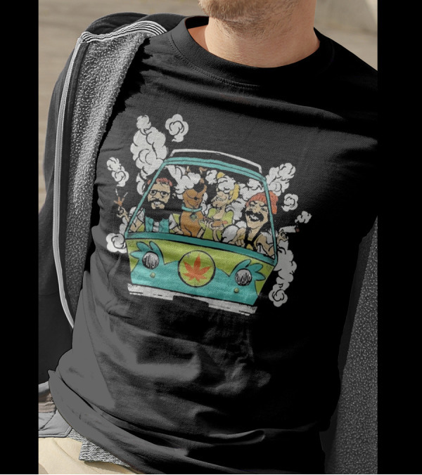 Cheech And Chong Scooby Doo Mystery Machine Smoke Adventure T-Shirt