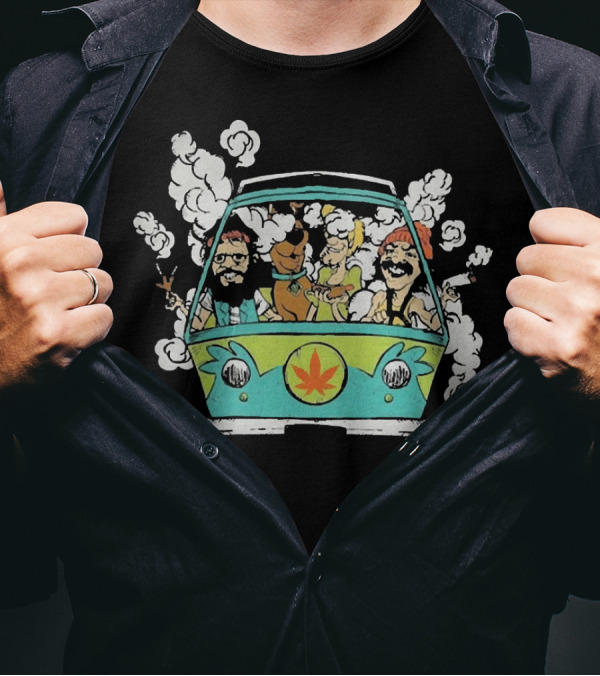 Cheech And Chong Scooby Doo Mystery Machine Smoke Adventure T-Shirt