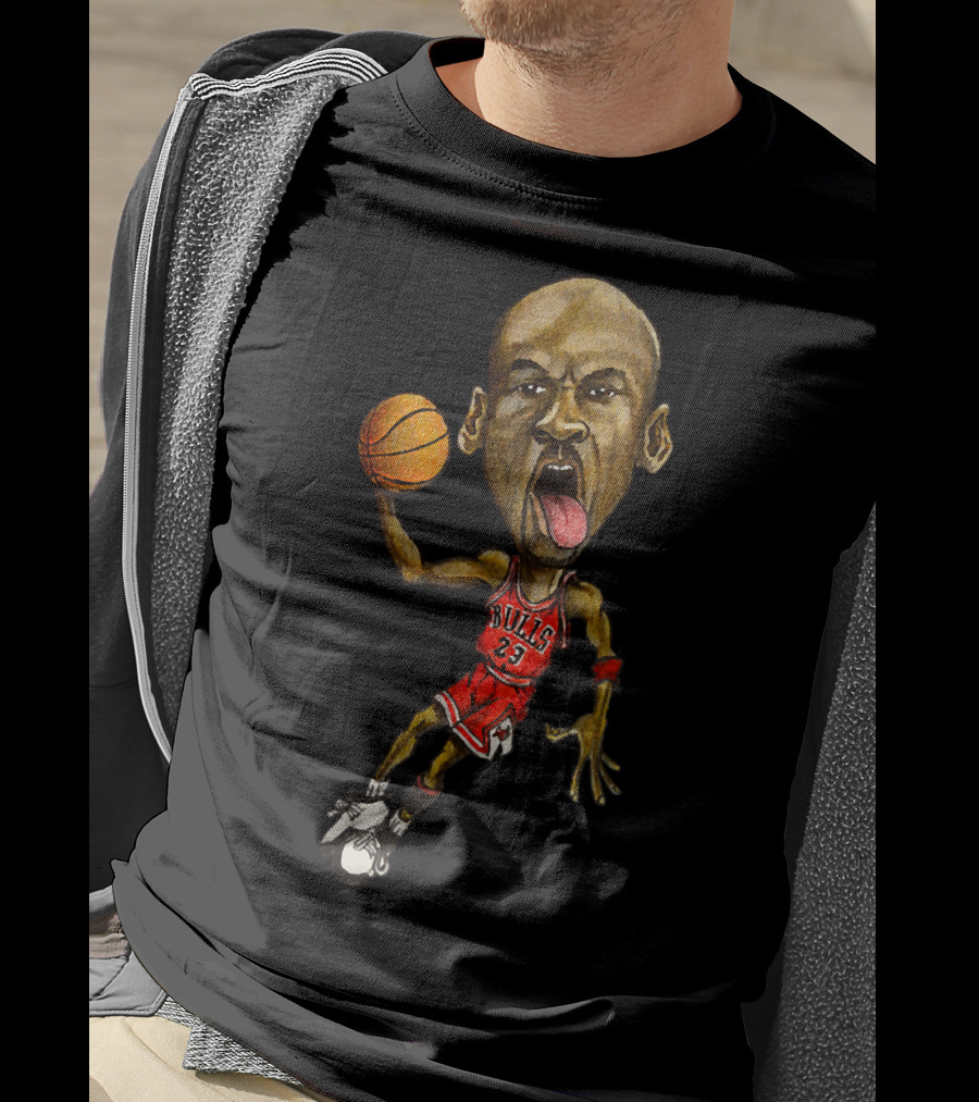 AIR Jordan Bulls 23 Caricature Basketball T-Shirt