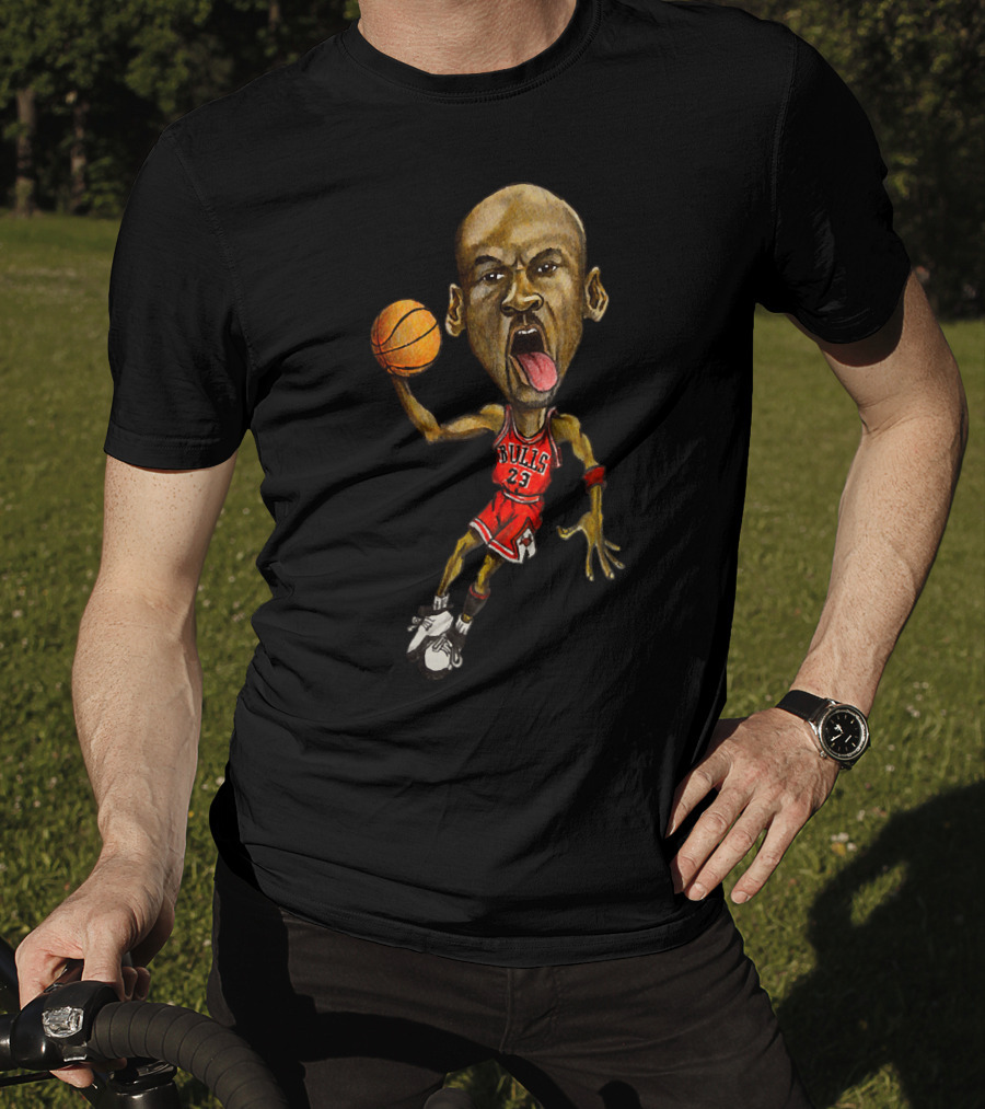 AIR Jordan Bulls 23 Caricature Basketball T-Shirt