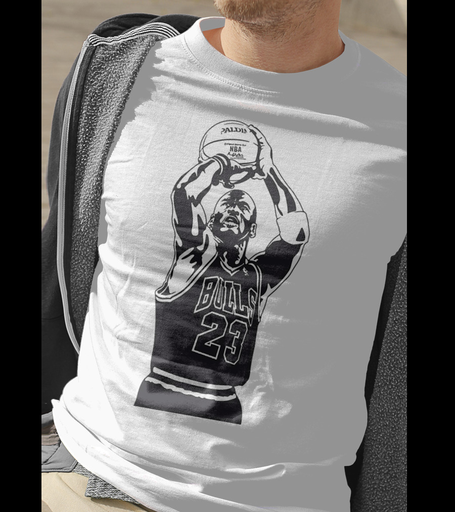 Michael Jordan Bulls Number 23 Basketball NBA Palms T-Shirt