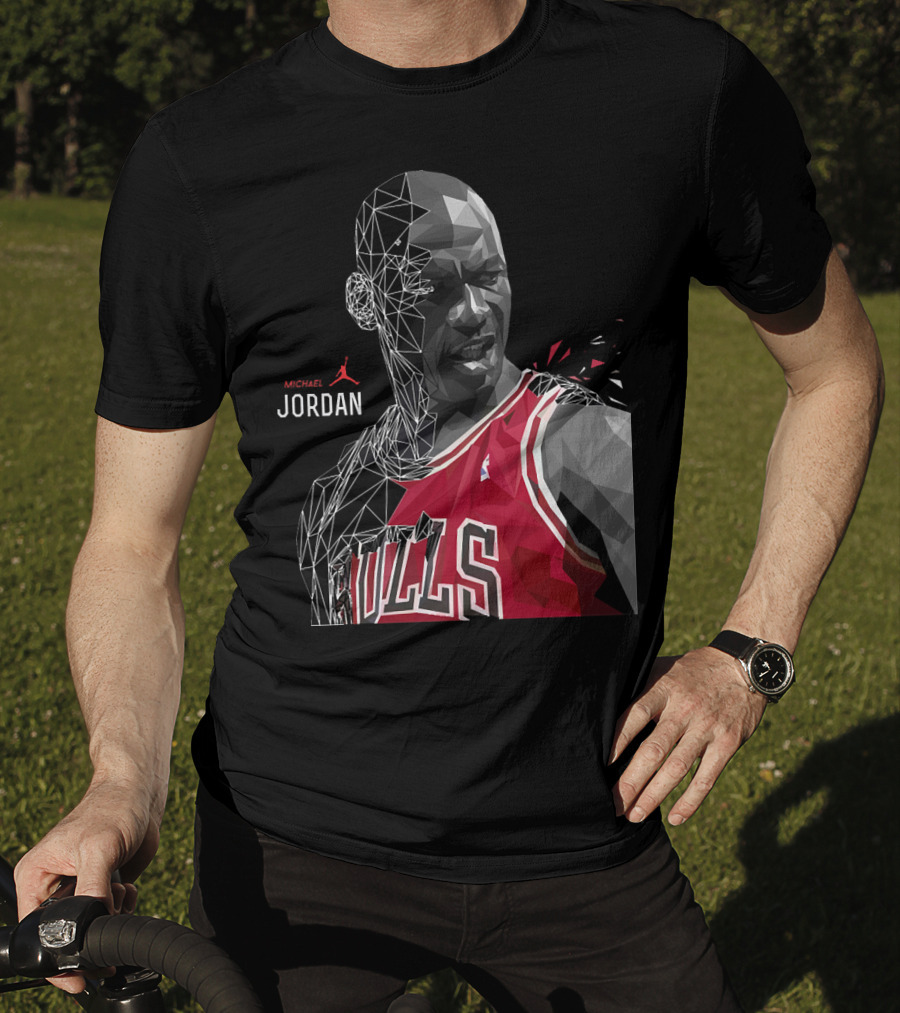 Michael Jordan Bulls Geometric Art 15 T-Shirt