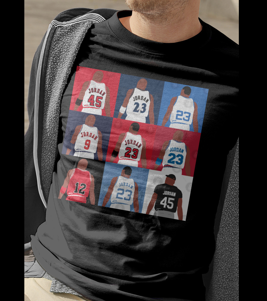Michael Jordan Number Grid 23 45 9 12 T-Shirt