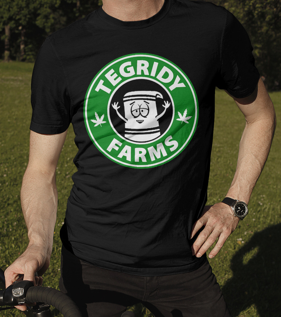 Tegridy Farms South Park Towelie Logo Cannabis Comedy T-Shirt