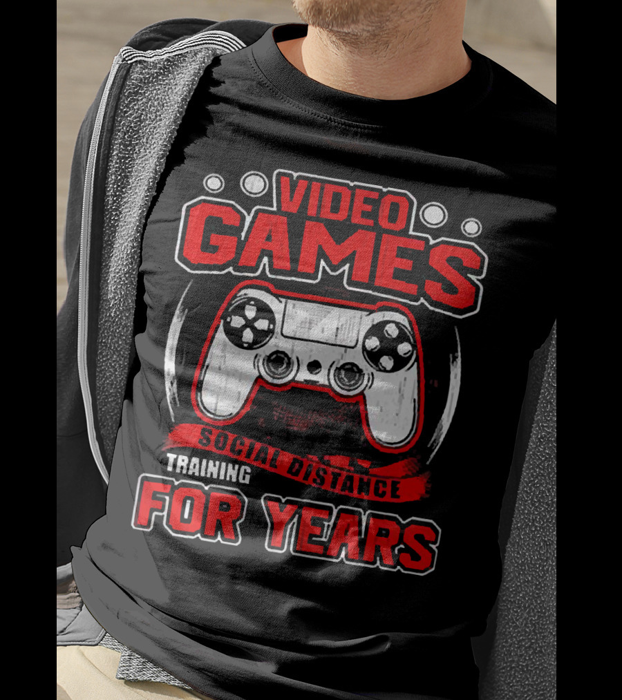 Video Games Social Distance Training For Years Controller T-Shirt